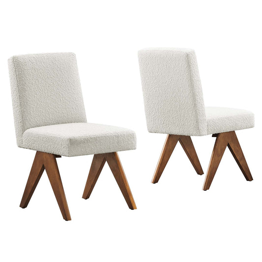 Lyra Boucle Fabric Dining Room Side Chair - Set of 2 By Modway - EEI-6508 | Dining Chairs | Modway - 2