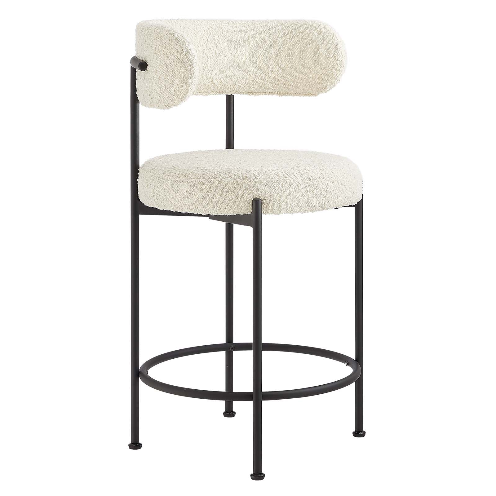 Albie Boucle Fabric Counter Stools - Set of 2 By Modway - EEI-6518 | Counter Stools | Modway - 2