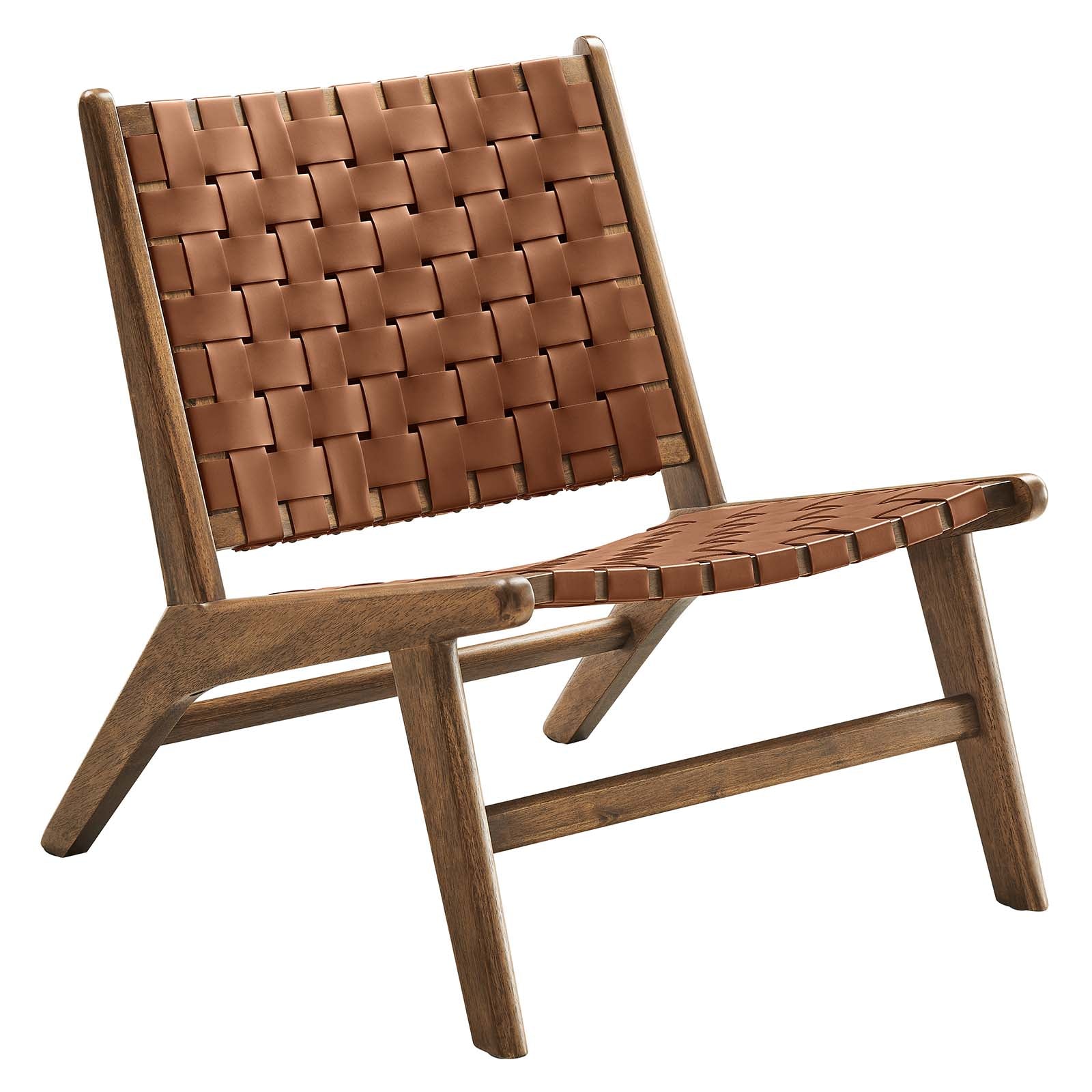 Saoirse Faux Leather Wood Accent Lounge Chair By Modway - EEI-6542 | Lounge Chairs | Modway - 3