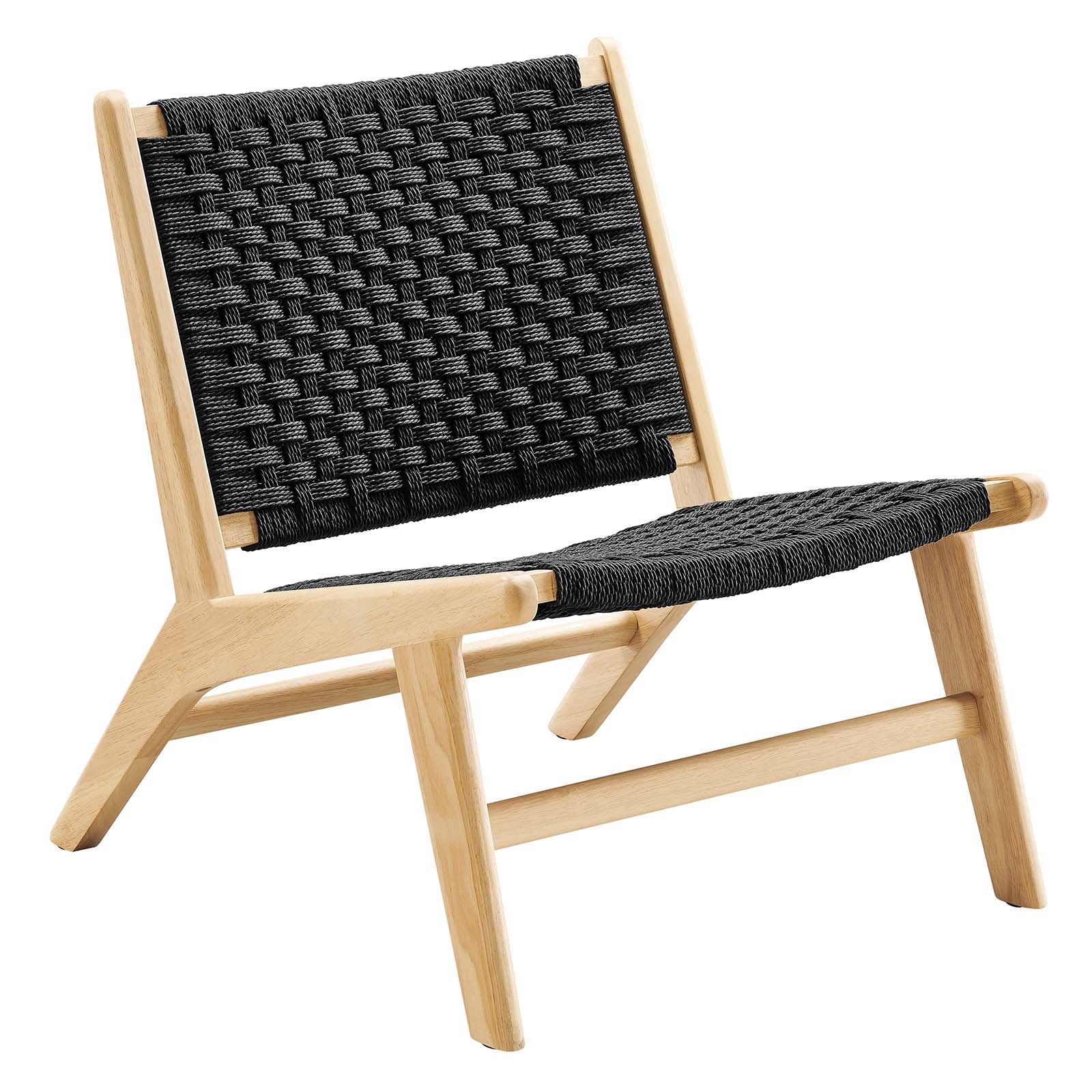 Saoirse Woven Rope Wood Accent Lounge Chair By Modway - EEI-6543 | Dining Chairs | Modway