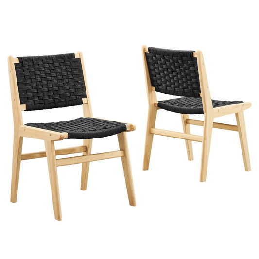 Saoirse Woven Rope Wood Dining Side Chair By Modway - EEI-6545 | Dining Chairs | Modway