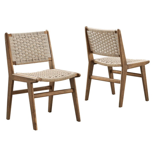 Saoirse Woven Rope Wood Dining Side Chair By Modway - EEI-6545 | Dining Chairs | Modway - 4