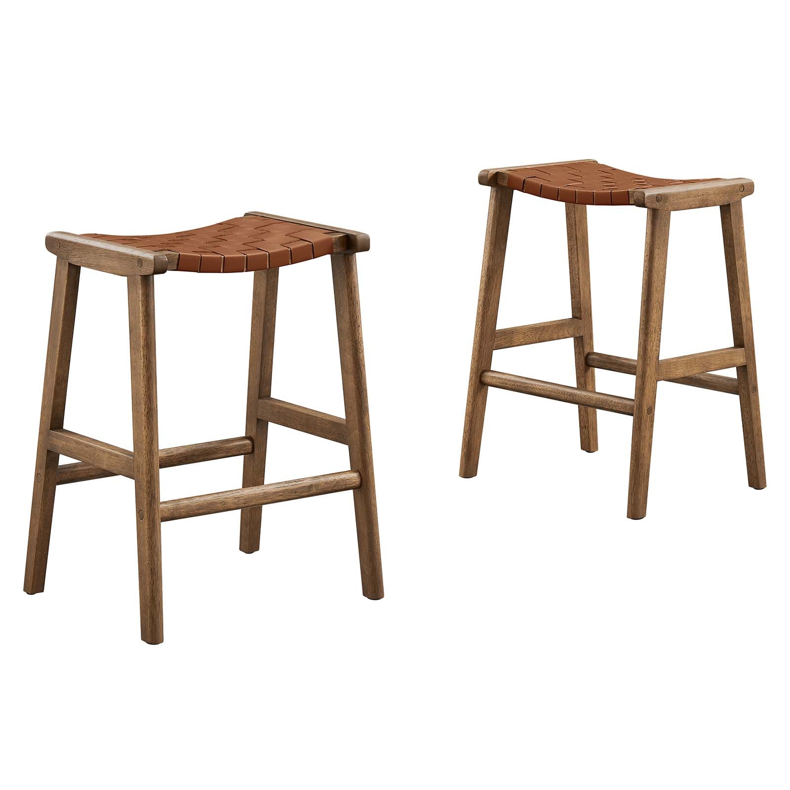 Saoirse Faux Leather Wood Counter Stool - Set of 2 By Modway - EEI-6547 | Counter Stools | Modway - 3