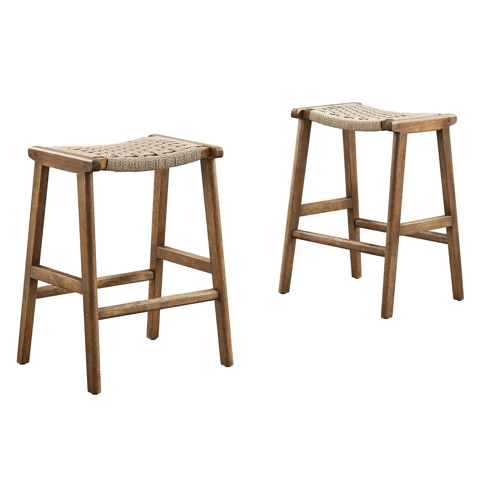 Saoirse Woven Rope Wood Counter Stool - Set of 2 By Modway - EEI-6548 | Counter Stools | Modway - 4
