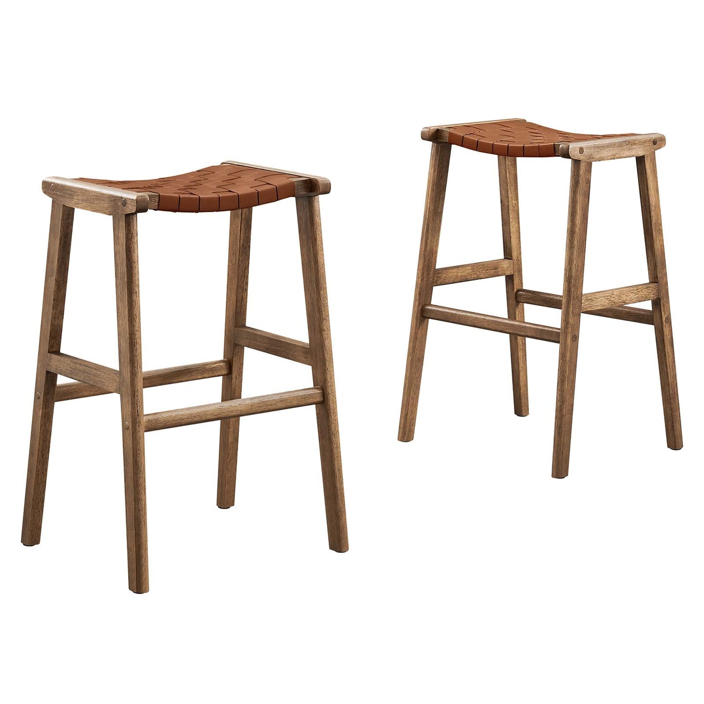 Saoirse Faux Leather Wood Bar Stool - Set of 2 By Modway - EEI-6549 | Bar Stools | Modway - 3