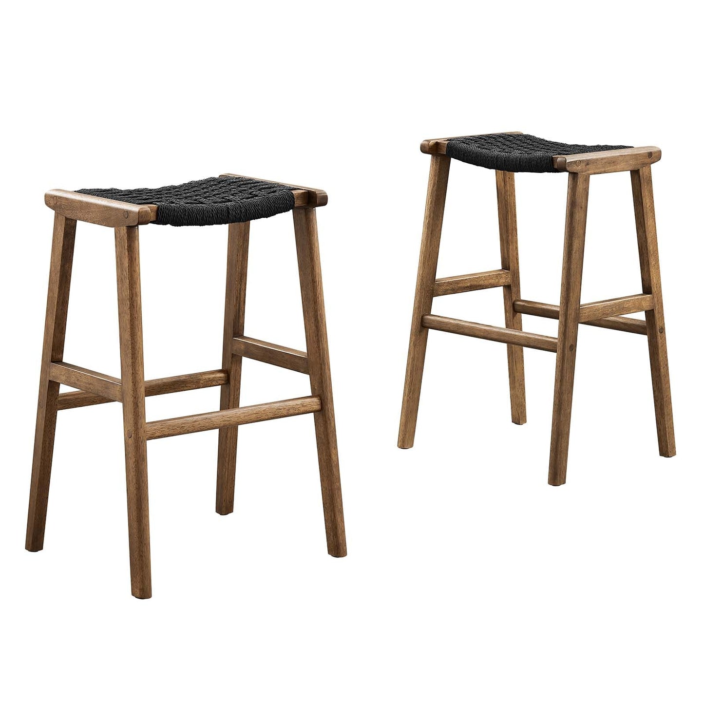 Saoirse Woven Rope Wood Bar Stool - Set of 2 By Modway - EEI-6550 | Bar Stools | Modway - 3