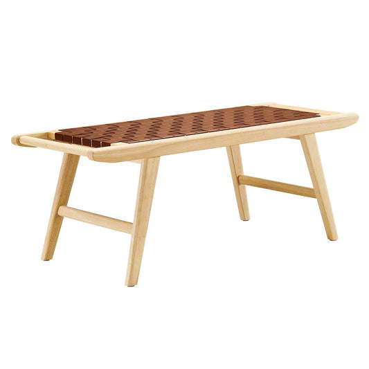 Saoirse 47" Faux Leather Wood Bench By Modway - EEI-6551 | Benches | Modway