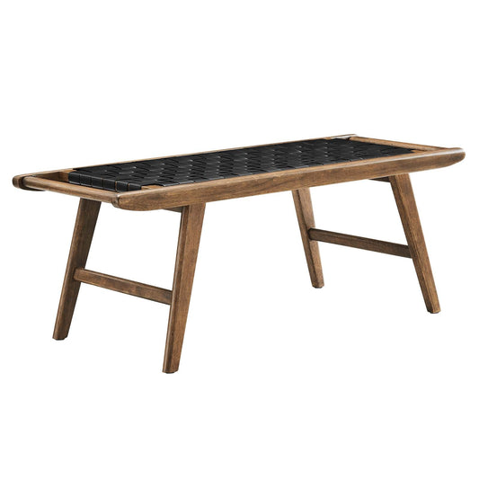 Saoirse 47" Faux Leather Wood Bench By Modway - EEI-6551 | Benches | Modway - 2