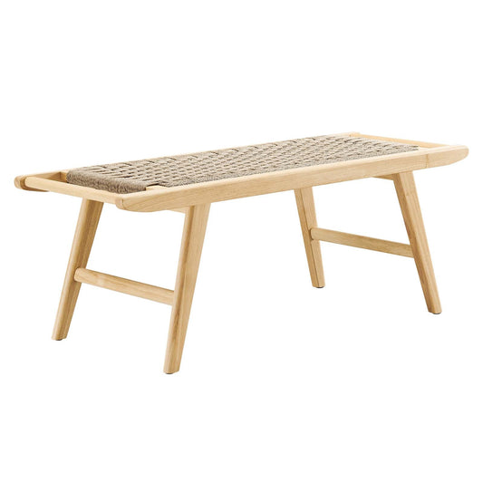 Saoirse 47" Wove Rope Wood Bench By Modway - EEI-6552 | Benches | Modway - 2