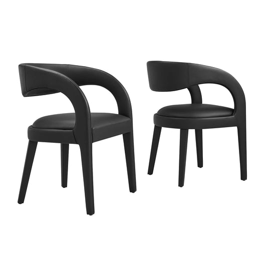 Pinnacle Vegan Leather Dining Chair Set of Two By Modway - EEI-6561 | Dining Chairs | Modway