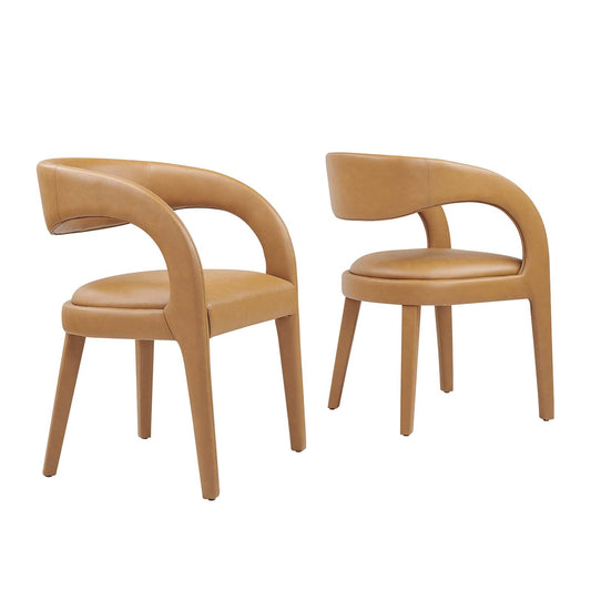 Pinnacle Vegan Leather Dining Chair Set of Two By Modway - EEI-6561 | Dining Chairs | Modway - 2