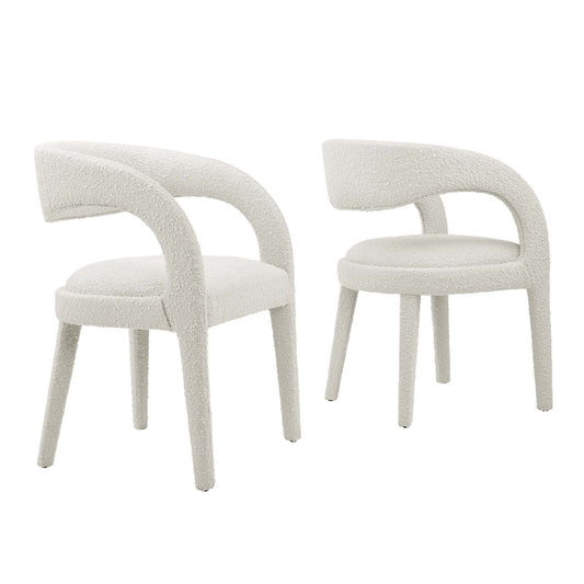 Pinnacle Boucle Upholstered Dining Chair Set of Two By Modway - EEI-6562 | Dining Chairs | Modway - 2