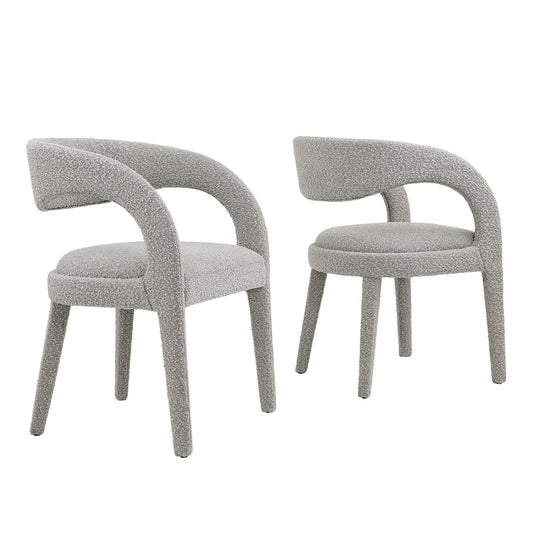 Pinnacle Boucle Upholstered Dining Chair Set of Two By Modway - EEI-6562 | Dining Chairs | Modway - 3