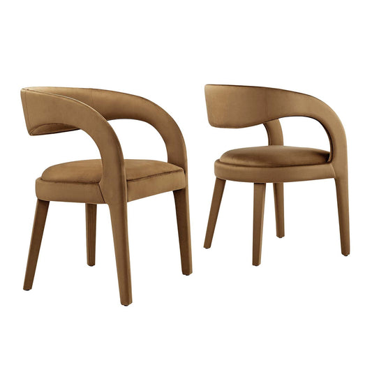 Pinnacle Performance Velvet Dining Chair Set of Two By Modway - EEI-6563 | Dining Chairs | Modway