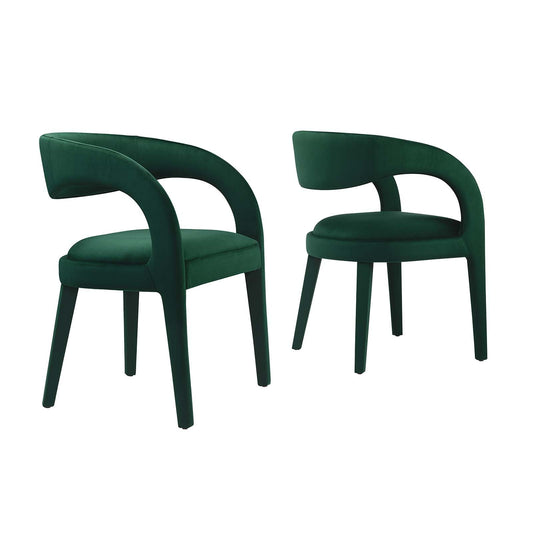 Pinnacle Performance Velvet Dining Chair Set of Two By Modway - EEI-6563 | Dining Chairs | Modway - 2