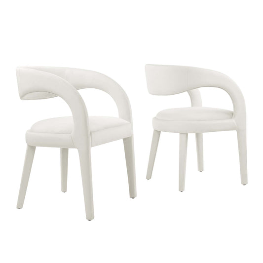 Pinnacle Performance Velvet Dining Chair Set of Two By Modway - EEI-6563 | Dining Chairs | Modway - 4