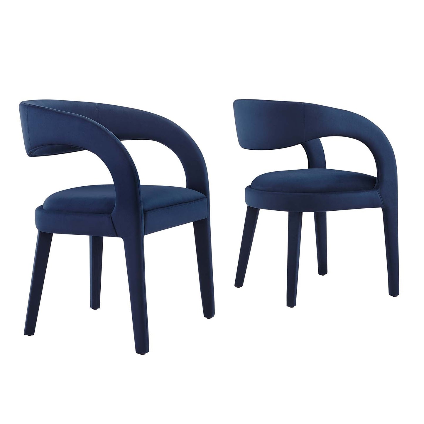 Pinnacle Performance Velvet Dining Chair Set of Two By Modway - EEI-6563 | Dining Chairs | Modway - 5