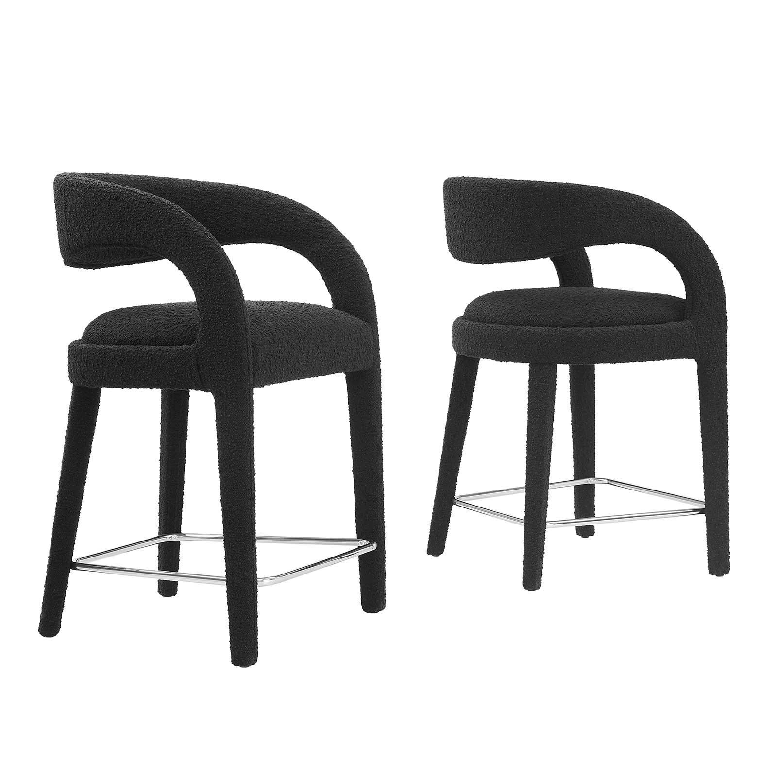 Pinnacle Boucle Upholstered Counter Stool Set of Two By Modway - EEI-6565 | Counter Stools | Modway
