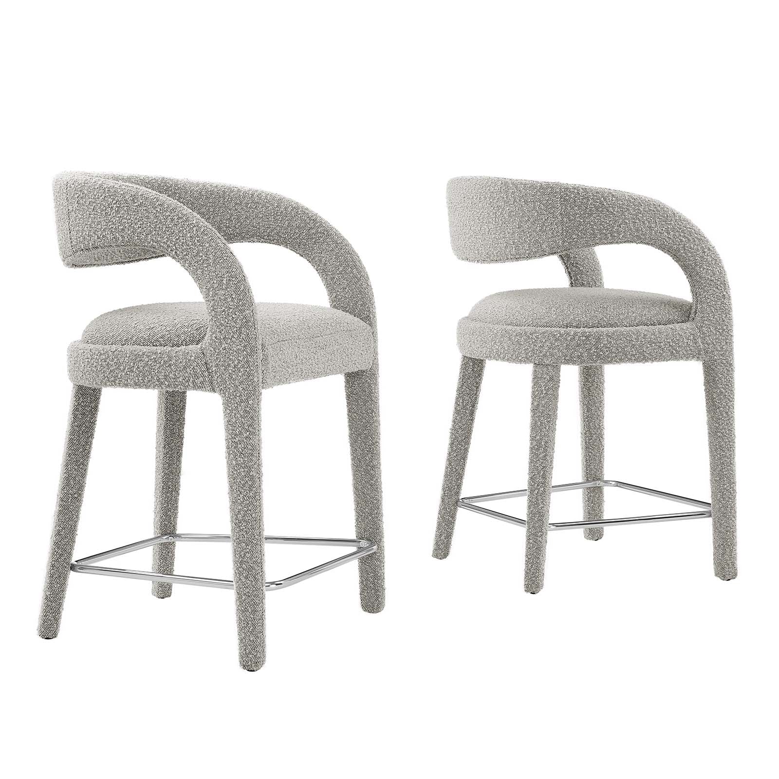 Pinnacle Boucle Upholstered Counter Stool Set of Two By Modway - EEI-6565 | Counter Stools | Modway - 3