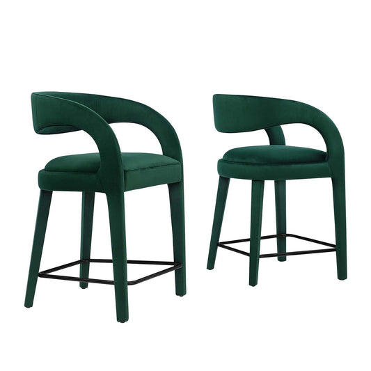 Pinnacle Performance Velvet Counter Stool Set of Two By Modway - EEI-6566 | Counter Stools | Modway - 2
