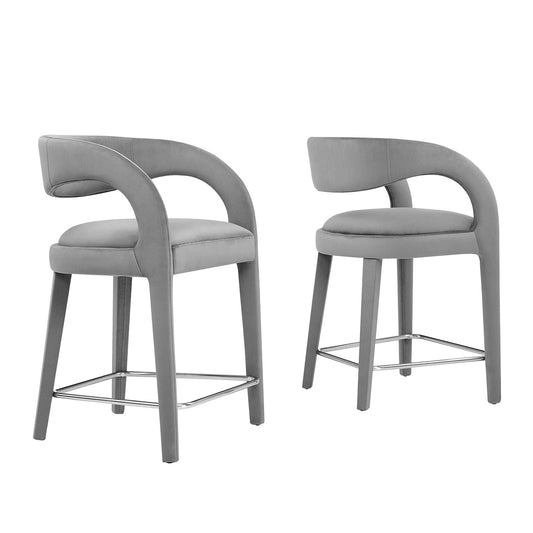 Pinnacle Performance Velvet Counter Stool Set of Two By Modway - EEI-6566 | Counter Stools | Modway - 3