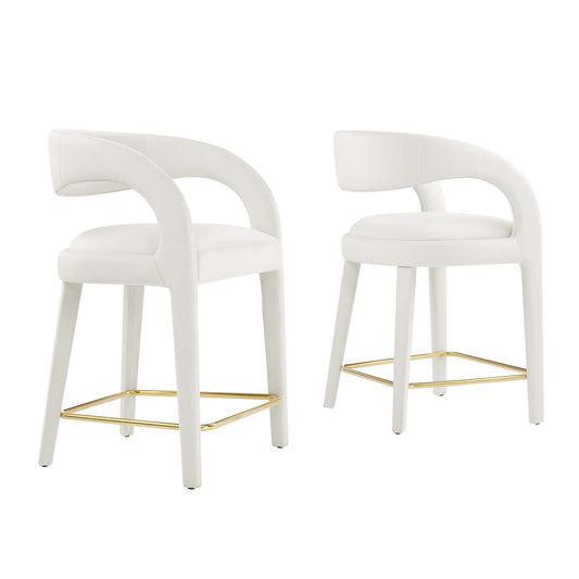 Pinnacle Performance Velvet Counter Stool Set of Two By Modway - EEI-6566 | Counter Stools | Modway - 4