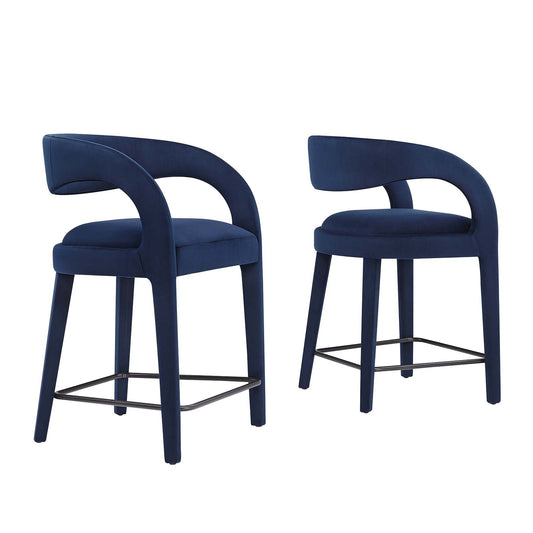 Pinnacle Performance Velvet Counter Stool Set of Two By Modway - EEI-6566 | Counter Stools | Modway - 5