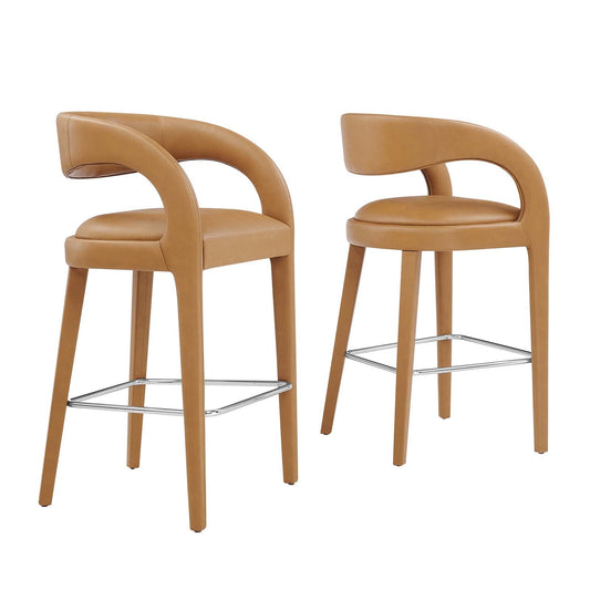 Pinnacle Vegan Leather Bar Stool Set of Two By Modway - EEI-6567 | Bar Stools | Modway - 2