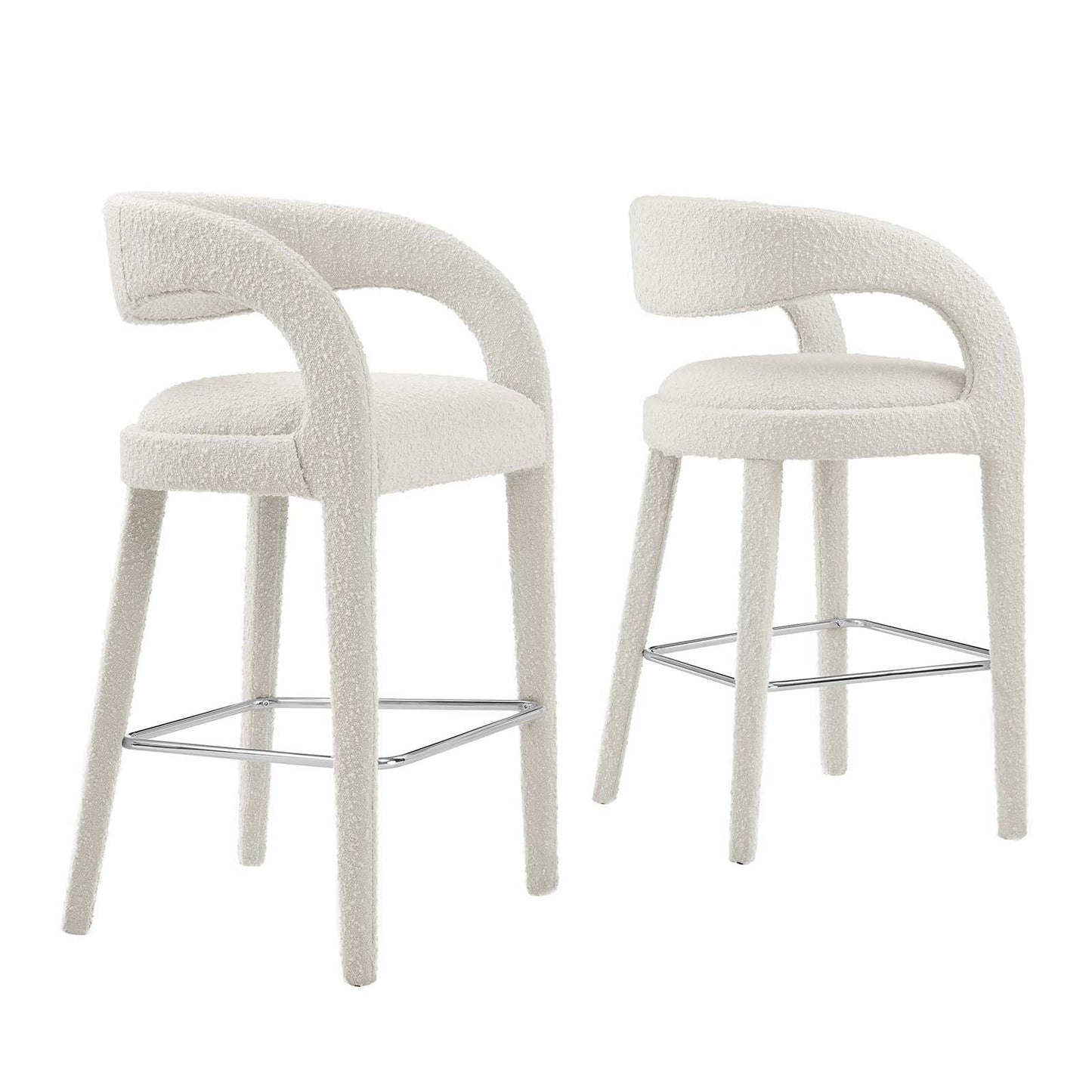 Pinnacle Boucle Upholstered Bar Stool Set of Two By Modway - EEI-6568 | Bar Stools | Modway - 2