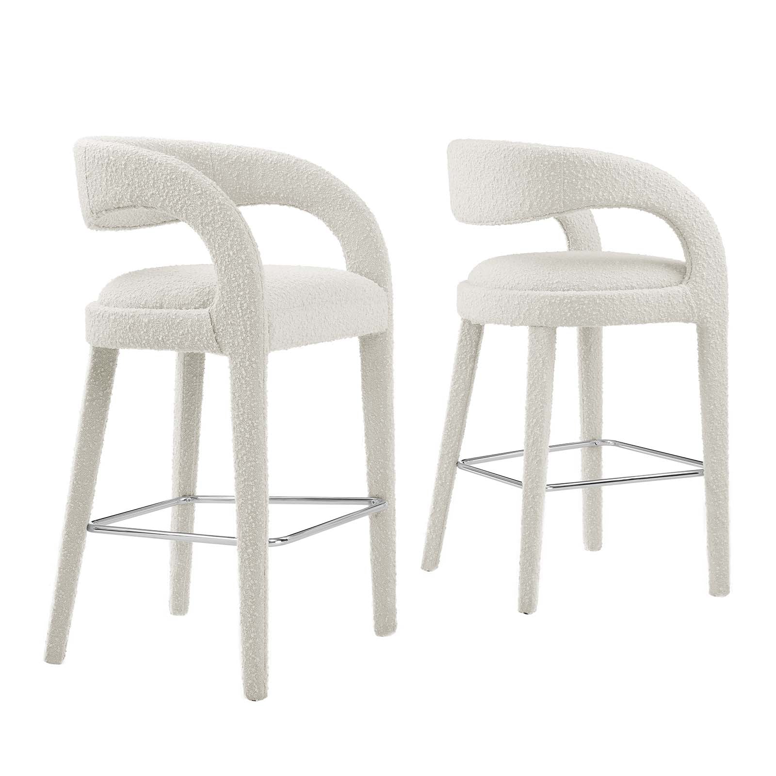 Pinnacle Boucle Upholstered Bar Stool Set of Two By Modway - EEI-6568 | Bar Stools | Modway - 2