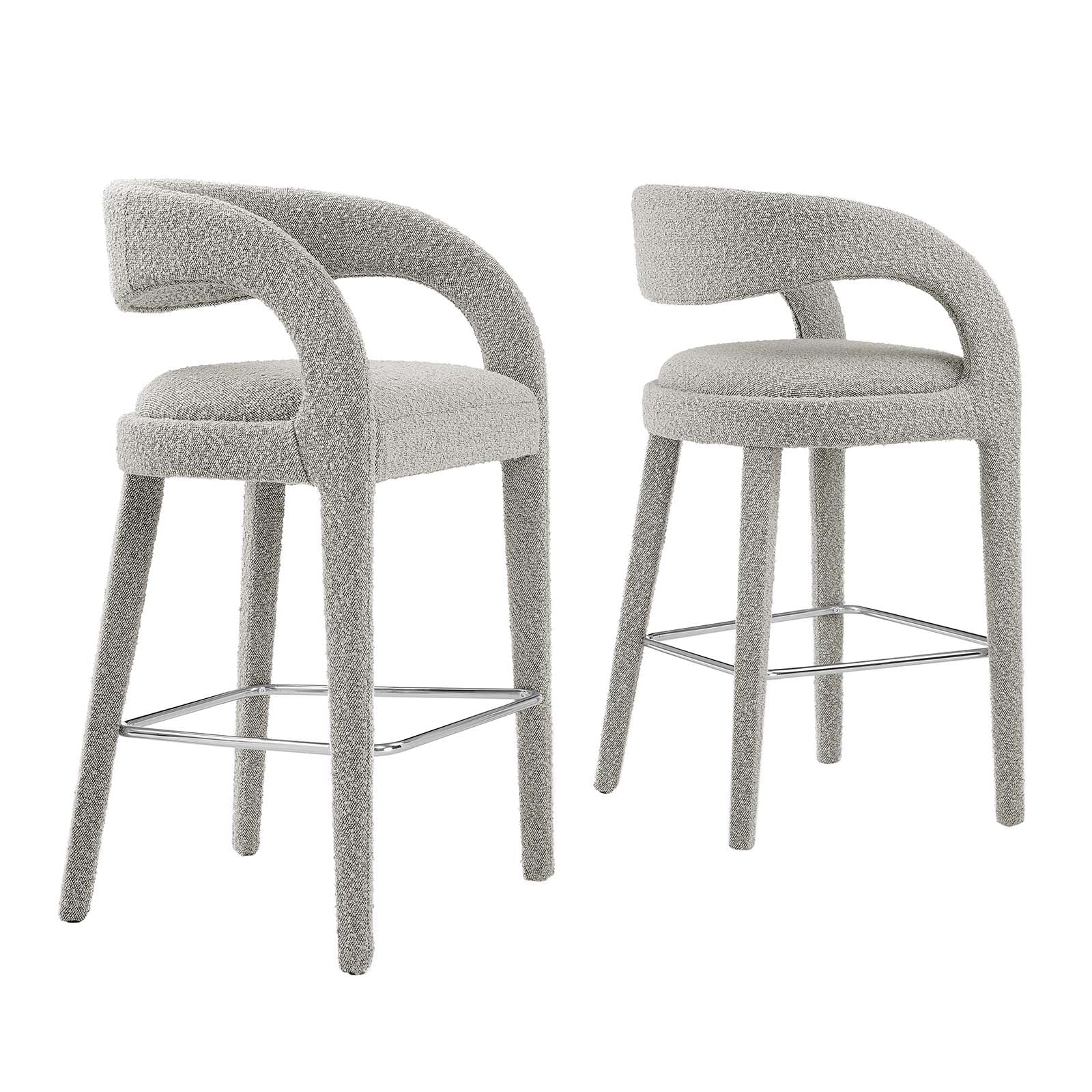 Pinnacle Boucle Upholstered Bar Stool Set of Two By Modway - EEI-6568 | Bar Stools | Modway - 3