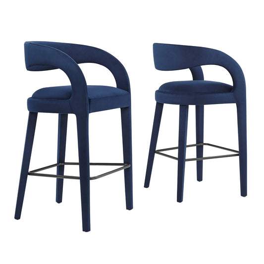 Pinnacle Performance Velvet Bar Stool Set of Two By Modway - EEI-6569 | Bar Stools | Modway - 5
