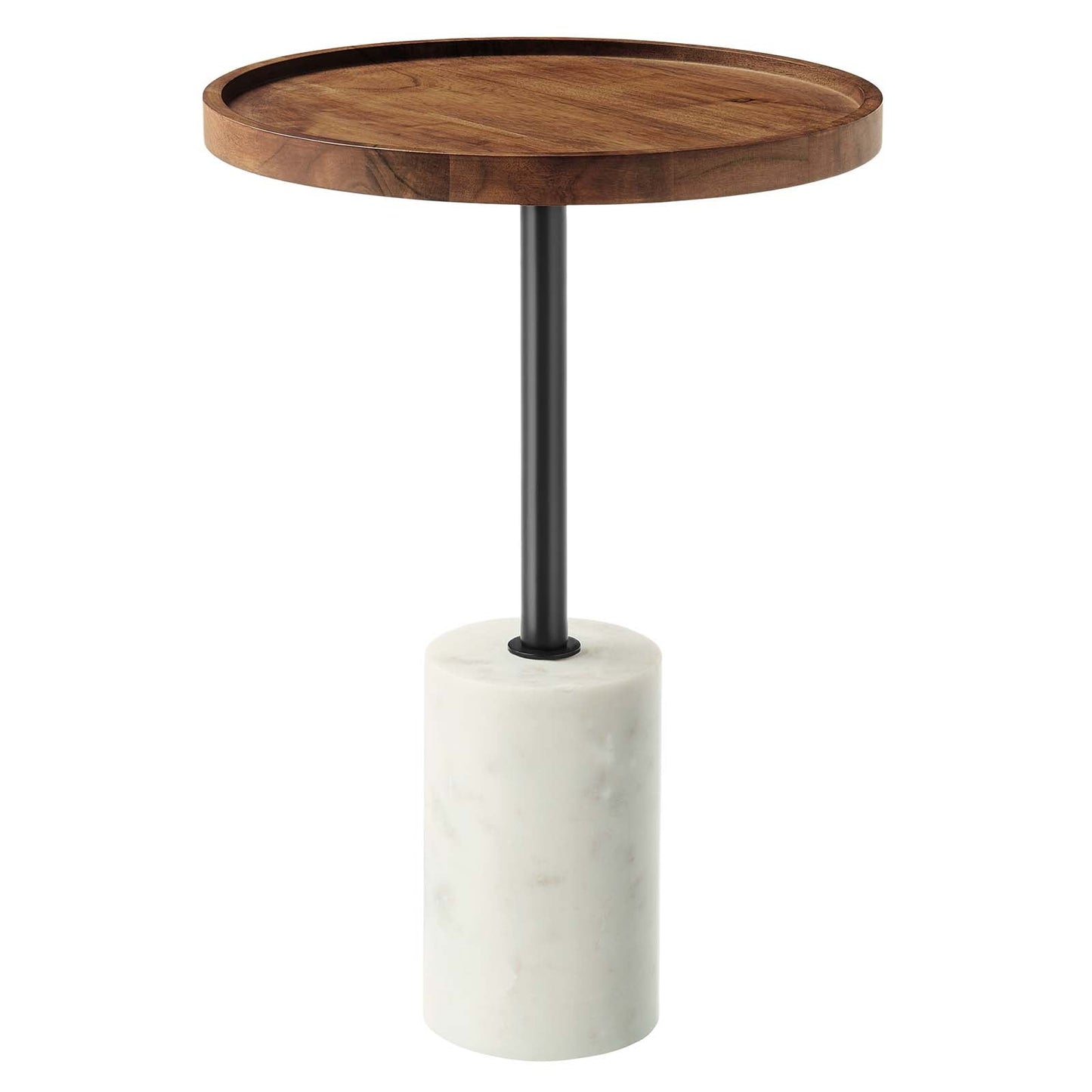 Amina Round Acacia Wood Side Table By Modway - EEI-6607 | Side Tables