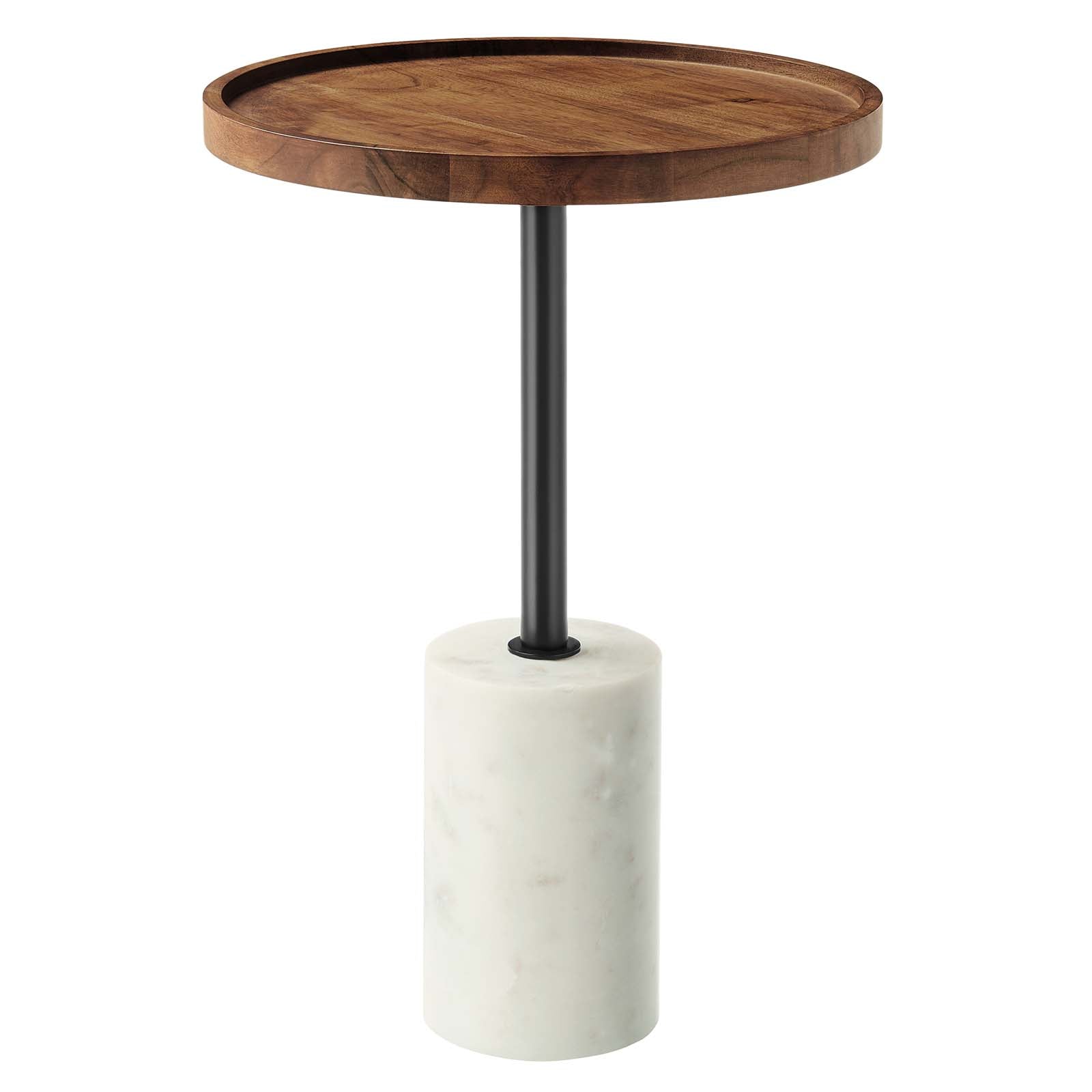 Amina Round Acacia Wood Side Table By Modway - EEI-6607 | Side Tables