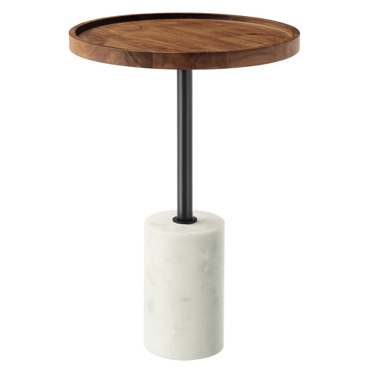 Amina Round Acacia Wood Side Table By Modway - EEI-6607 | Side Tables