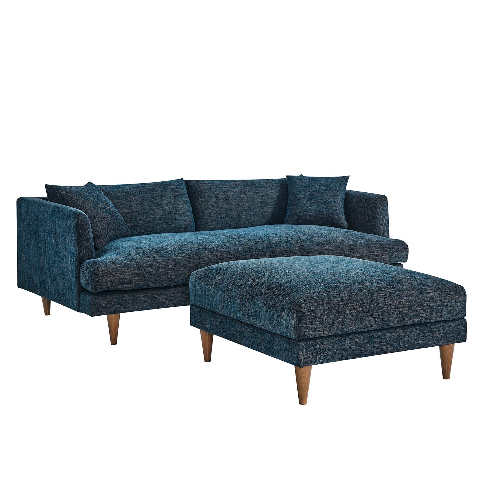 Zoya Down Filled Overstuffed Sofa and Ottoman Set By Modway - EEI-6614 | Sectional | Modishstore