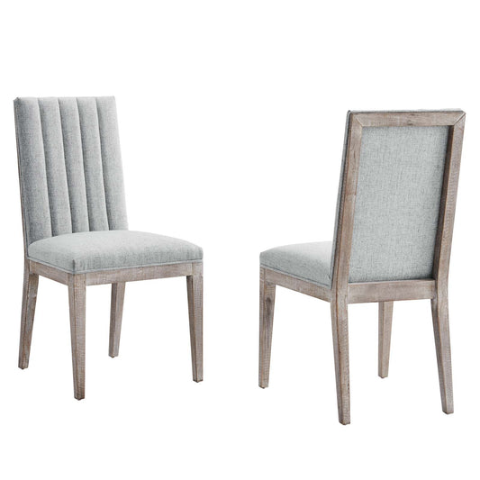 Maisonette French Vintage Tufted Fabric Dining Side Chairs Set of 2 By Modway - EEI-6623 | Dining Chairs - 2