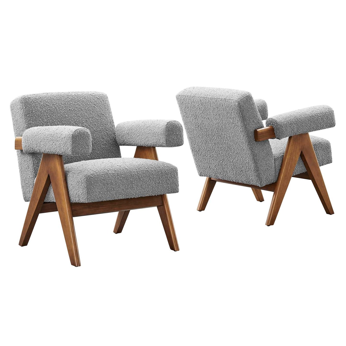 Lyra Boucle Fabric Armchair - Set of 2 By Modway - EEI-6703 | Armchairs | Modway - 3