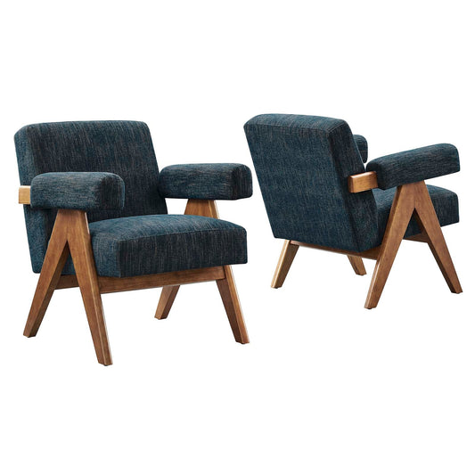 Lyra Fabric Armchair - Set of 2 By Modway - EEI-6704 | Armchairs | Modway - 2