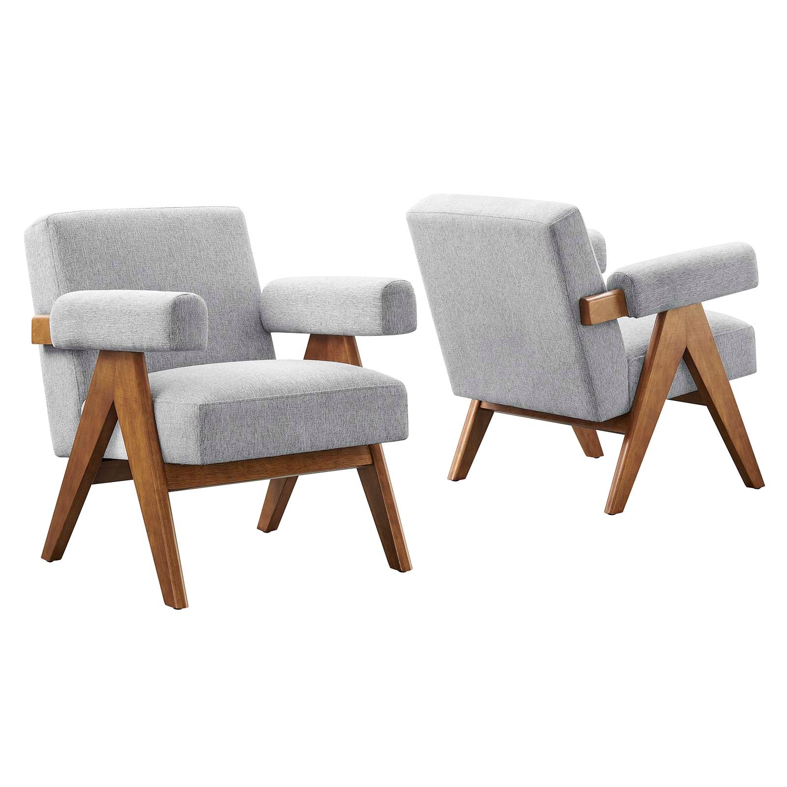 Lyra Fabric Armchair - Set of 2 By Modway - EEI-6704 | Armchairs | Modway - 4