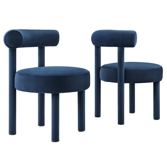 Toulouse Performance Velvet Dining Chair - Set of 2 By Modway - EEI-6706 | Dining Chairs | Modway - 3