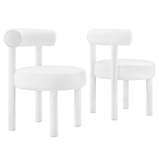 Toulouse Performance Velvet Dining Chair - Set of 2 By Modway - EEI-6706 | Dining Chairs | Modway - 4