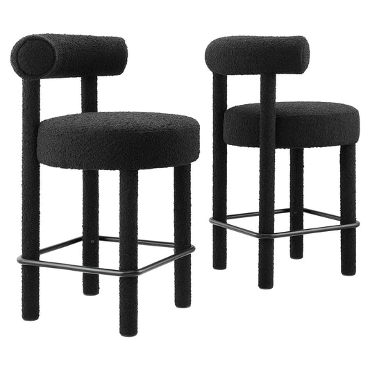 Toulouse Boucle Fabric Counter Stool - Set of 2 By Modway - EEI-6707 | Counter Stools | Modway