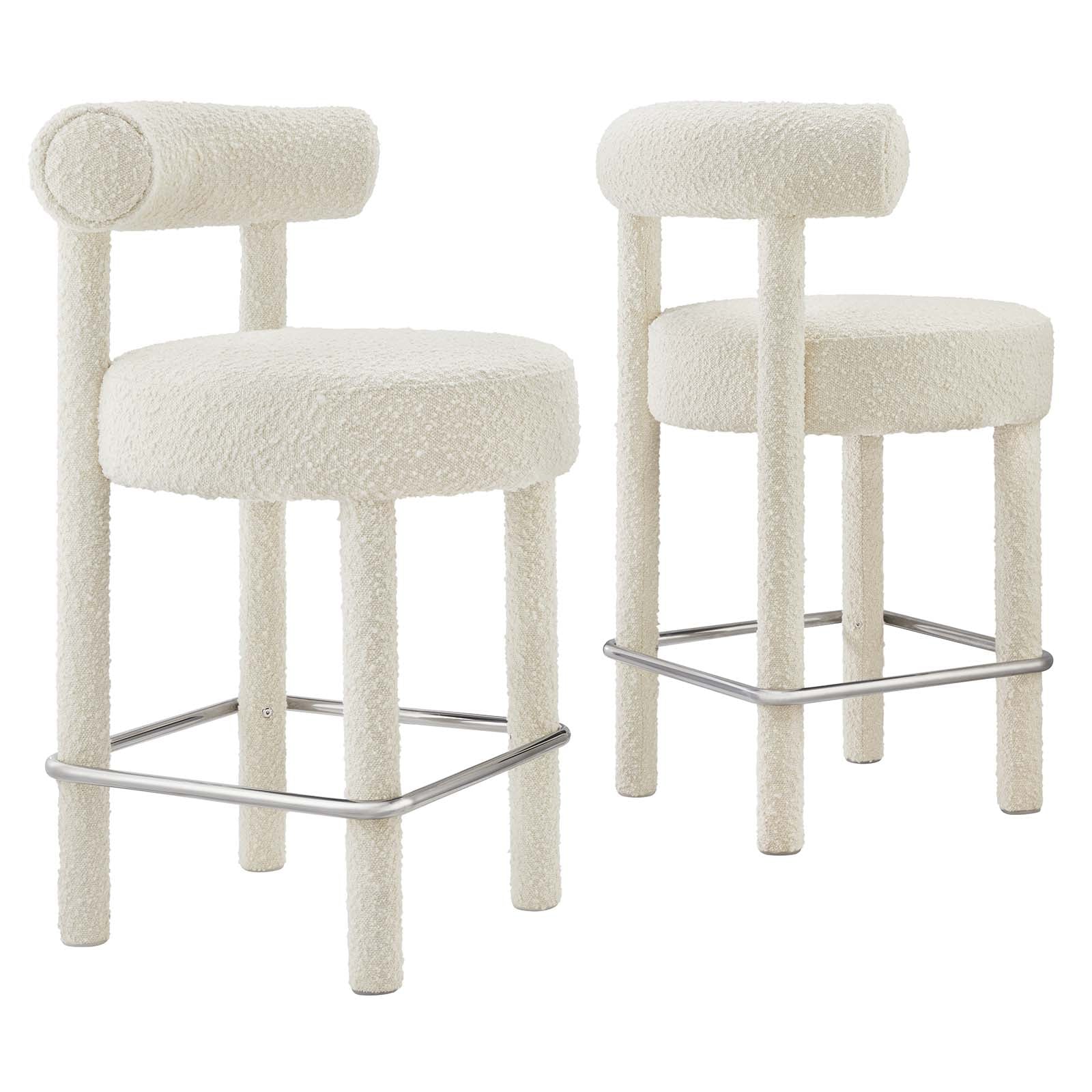 Toulouse Boucle Fabric Counter Stool - Set of 2 By Modway - EEI-6707 | Counter Stools | Modway - 2