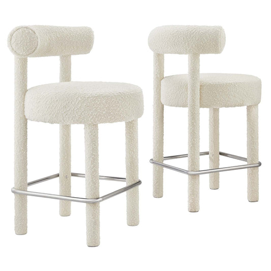 Toulouse Boucle Fabric Counter Stool - Set of 2 By Modway - EEI-6707 | Counter Stools | Modway - 2