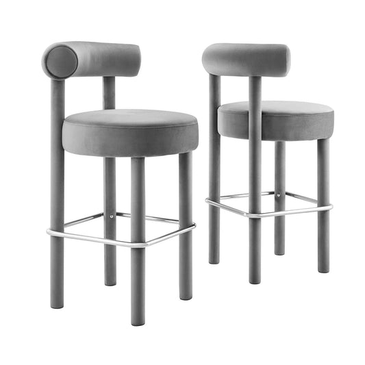 Toulouse Performance Velvet Bar Stool - Set of 2 By Modway - EEI-6710 | Bar Stools | Modway - 2