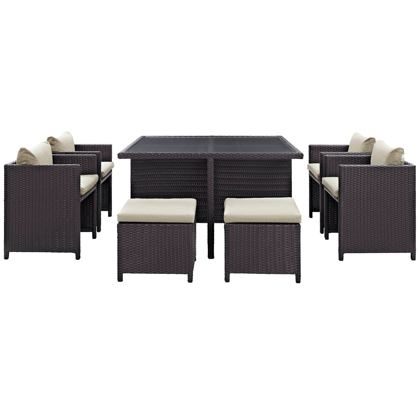 Inverse 9 Piece Outdoor Patio Dining Set By Modway - EEI-726 | Outdoor Dining Sets - 3