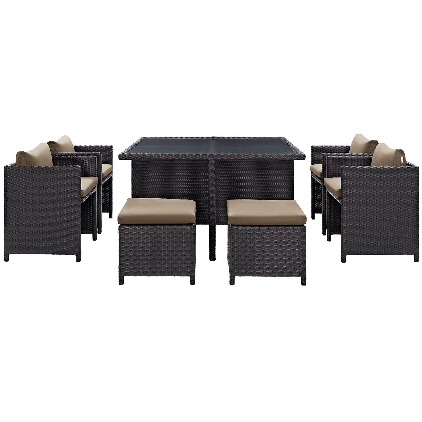 Inverse 9 Piece Outdoor Patio Dining Set By Modway - EEI-726 | Outdoor Dining Sets - 4