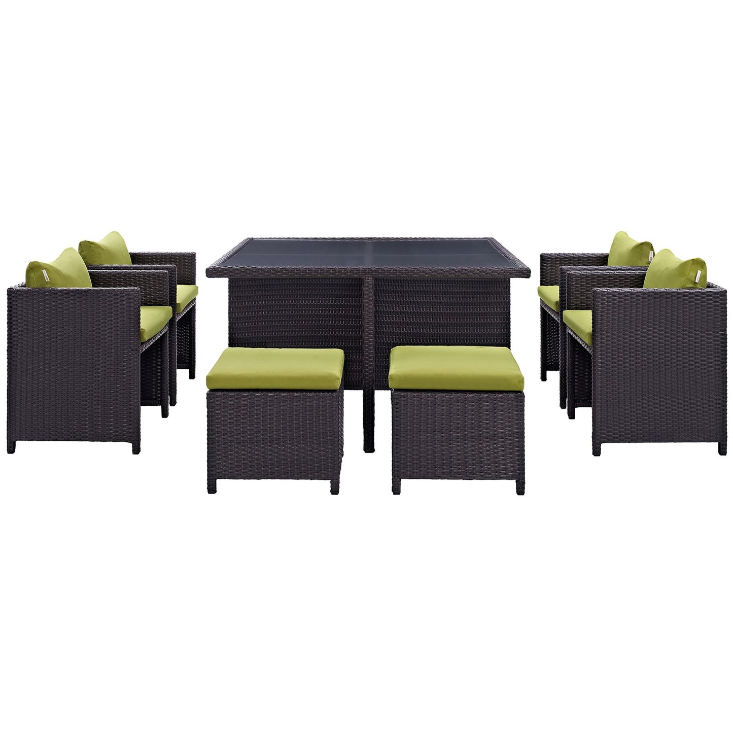 Inverse 9 Piece Outdoor Patio Dining Set By Modway - EEI-726 | Outdoor Dining Sets - 9
