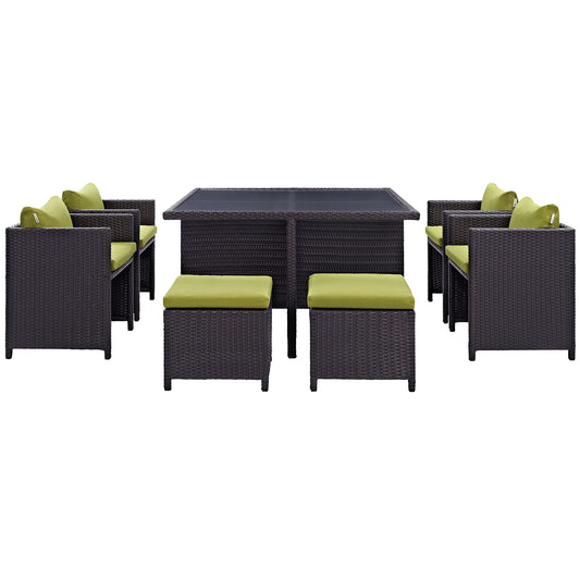 Inverse 9 Piece Outdoor Patio Dining Set By Modway - EEI-726 | Outdoor Dining Sets - 9